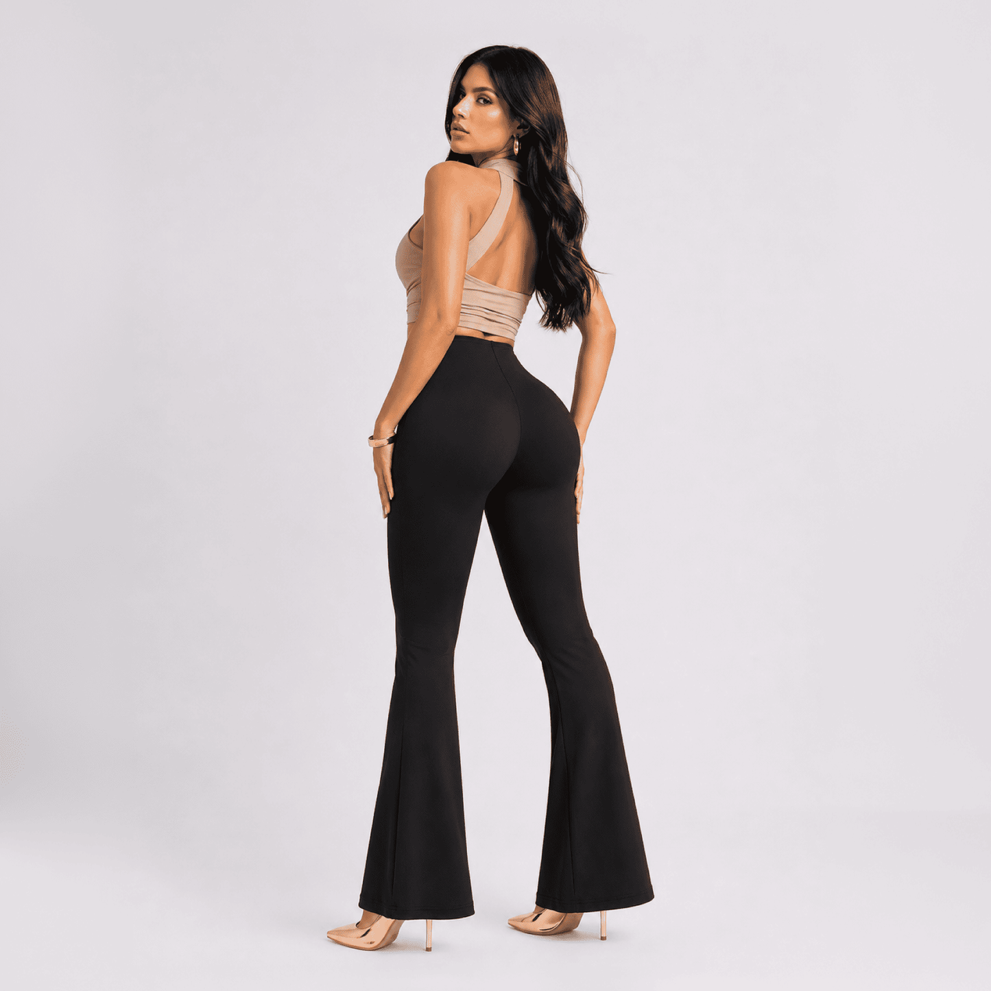 Leggings Acampanados con Faja Interna Velvet Body Flare | Moldea Abdomen y Realza Glúteos