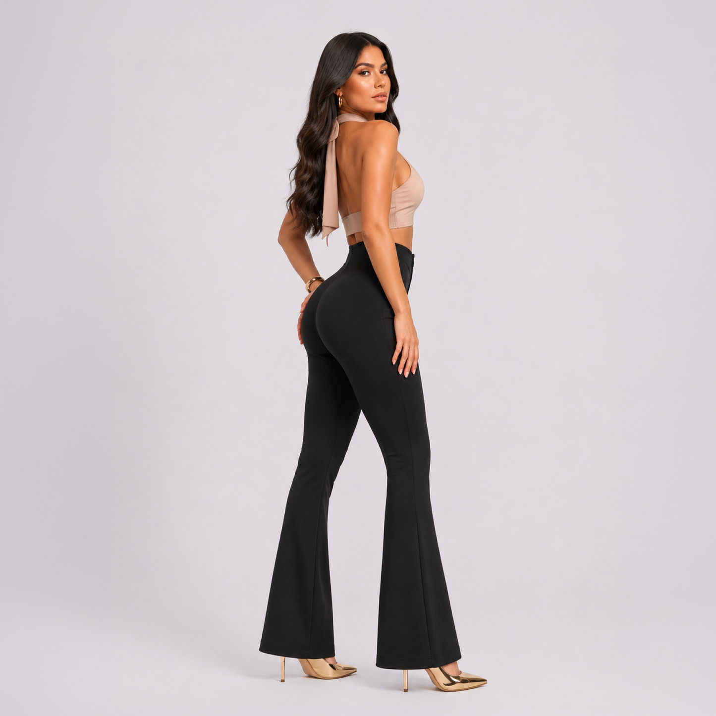 Leggings Acampanados con Faja Interna Velvet Body Flare | Moldea Abdomen y Realza Glúteos