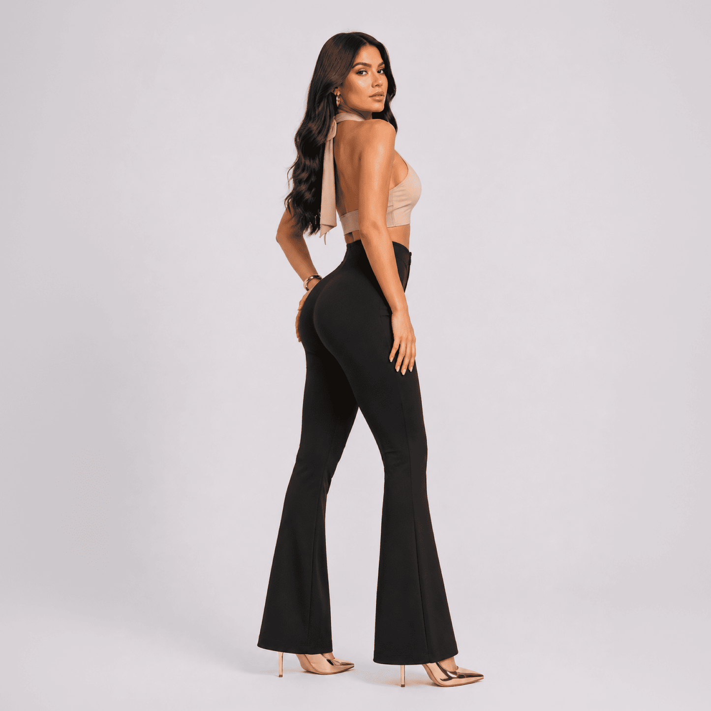 Leggings Acampanados con Faja Interna Velvet Body Flare | Moldea Abdomen y Realza Glúteos
