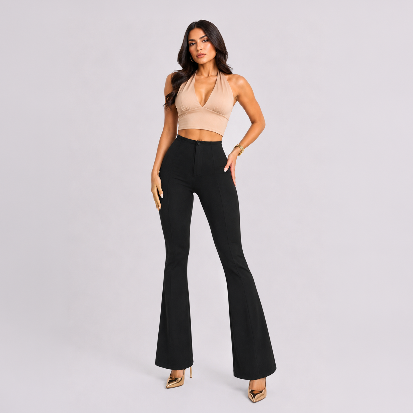 Leggings Acampanados con Faja Interna Velvet Body Flare | Moldea Abdomen y Realza Glúteos